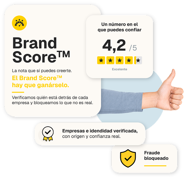 Brand Score™: nota de confianza verificada