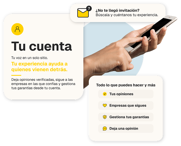 Tu cuenta: opiniones, empresas que sigues y gestión de garantías en un solo sitio